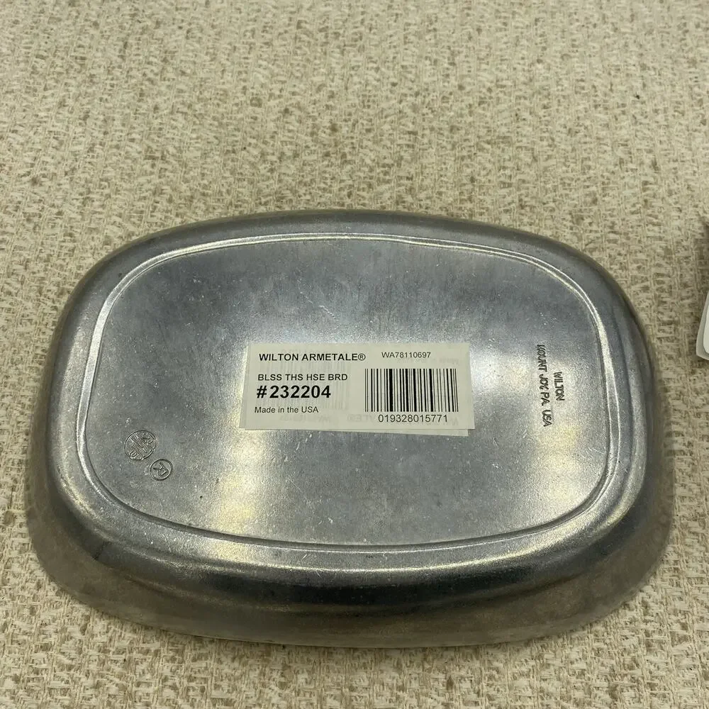 VTG Wilton Armetale “Bless This House” Pewter Serving Bread Tray Made in USA